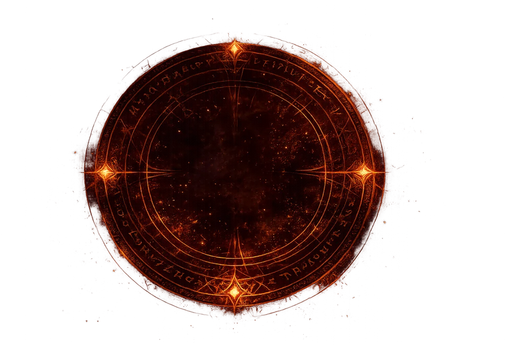 An ornate rune medallion