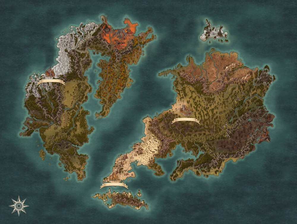 The game's world map
